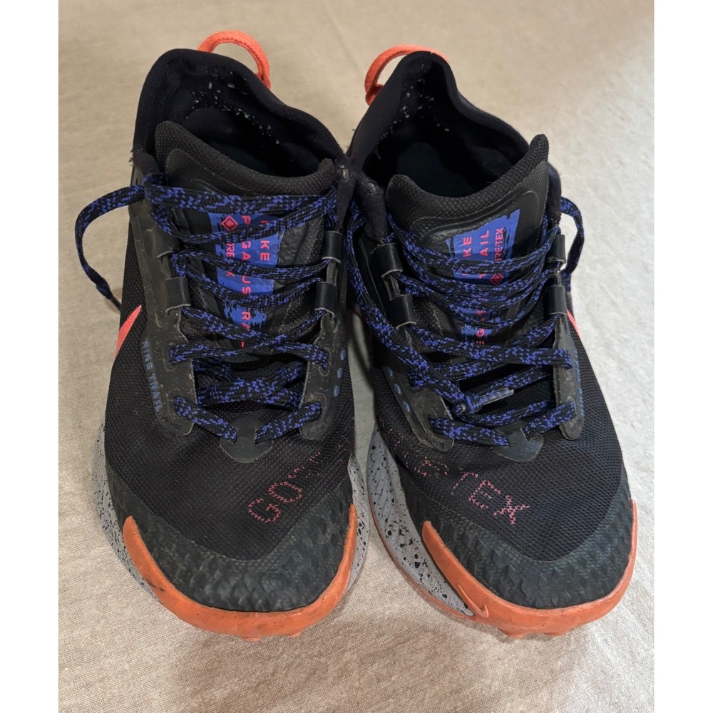 Nike Pegasus Trail 3 GORE-TEX Black Orange Blue W6.5, Trail